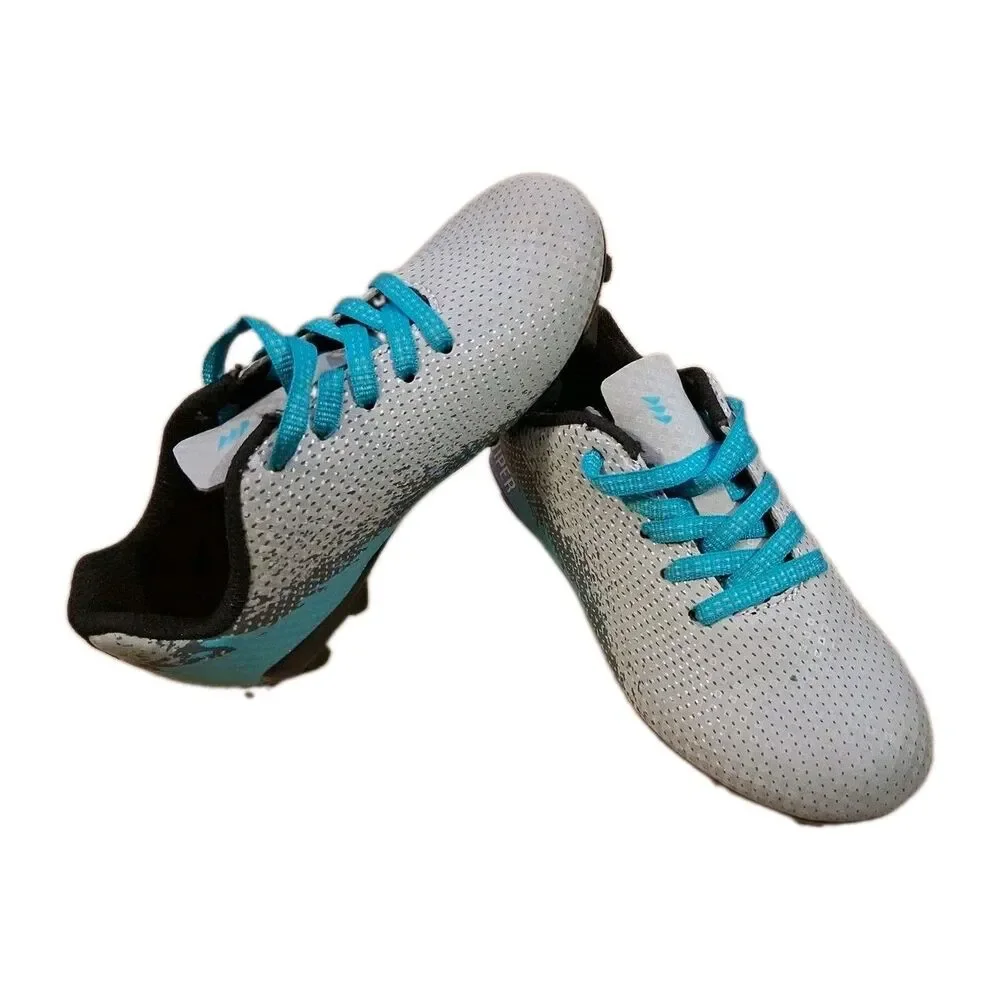 DSG Speed Viper Soccer Cleats Kids Size 10K Grey Teal Sports Gear NWOB